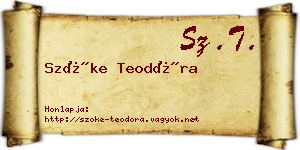 Szőke Teodóra névjegykártya