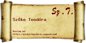 Szőke Teodóra névjegykártya