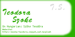 teodora szoke business card
